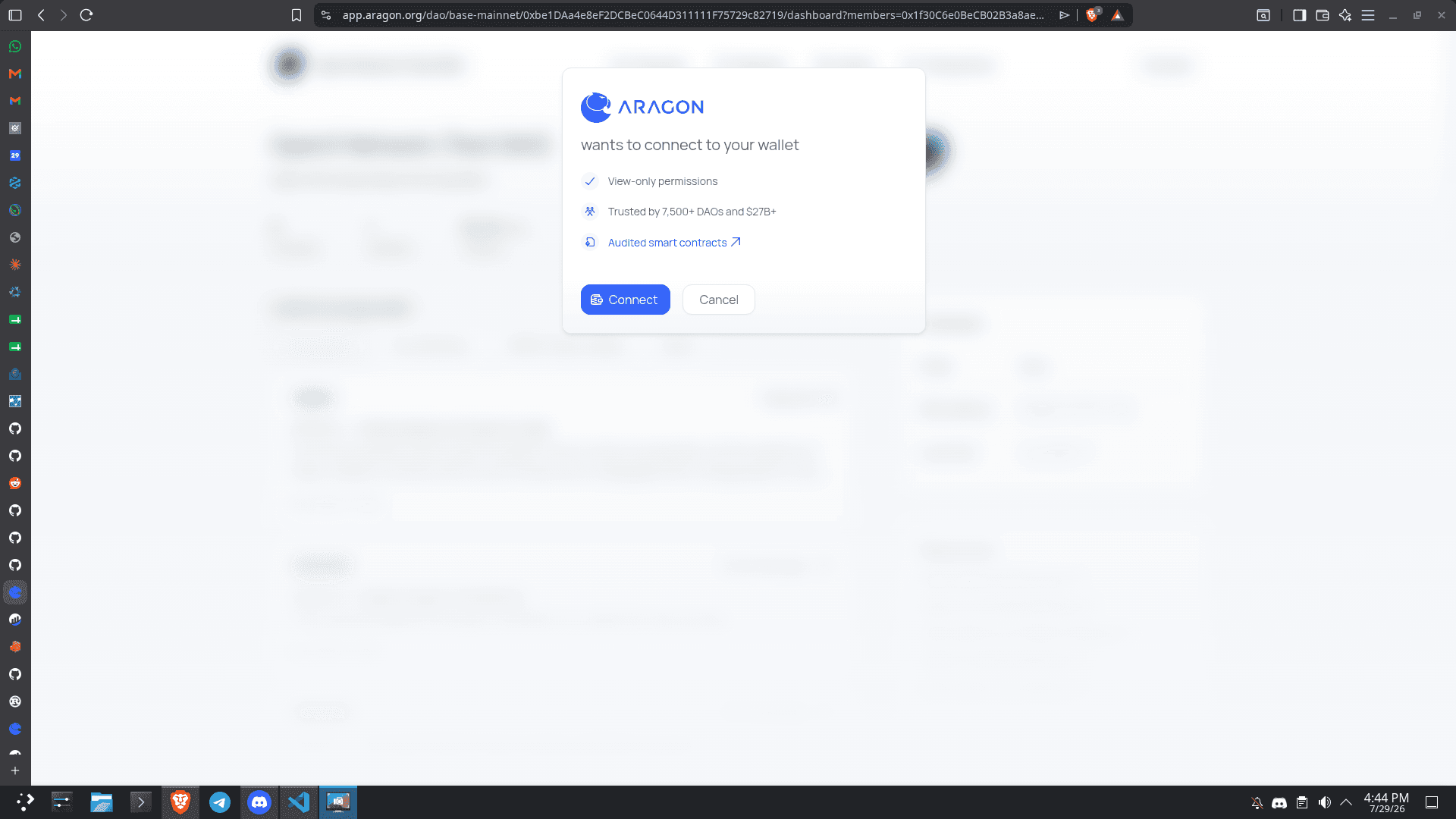 DAO wallet connect #1